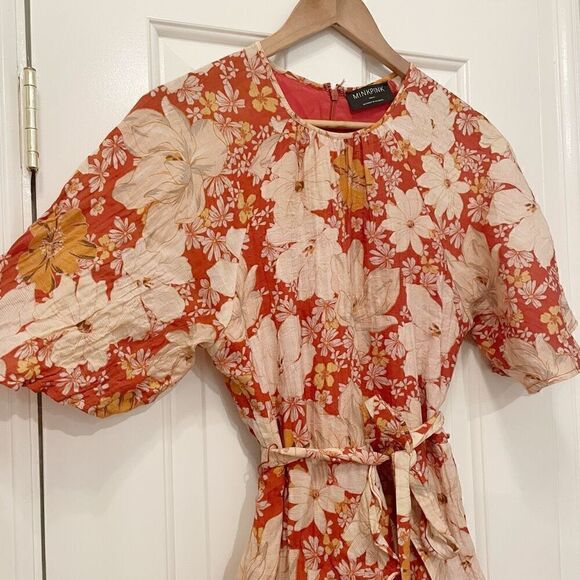 MINKPINK Azar Frill Mini Dress Floral Romantic Ruffle Cocktail Wedding guest - Picture 6 of 8